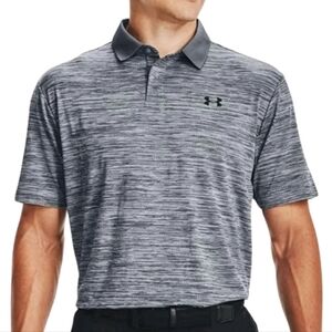 MENS UNDER ARMOUR THE PERFORMANCE POLO TEXTURED GRAY XL